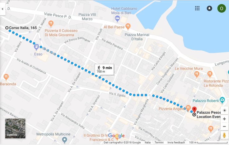 Mappa parcheggio Mola di Bari
